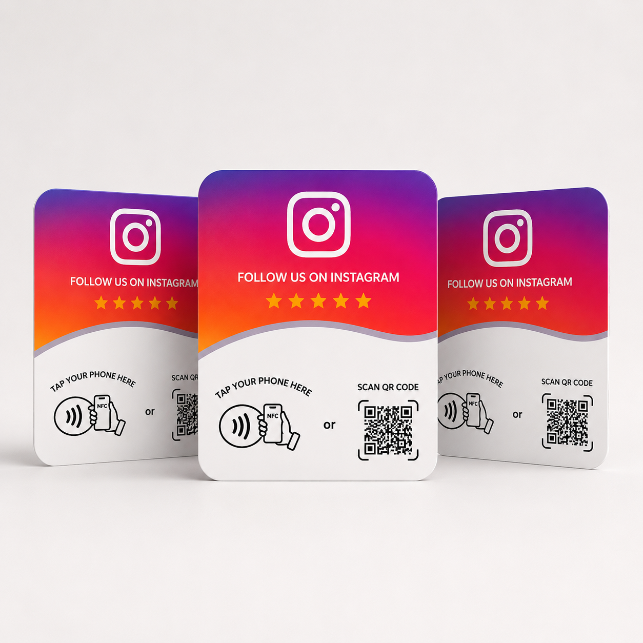 Card NFC + QR — Instagram · Pacco da 3
