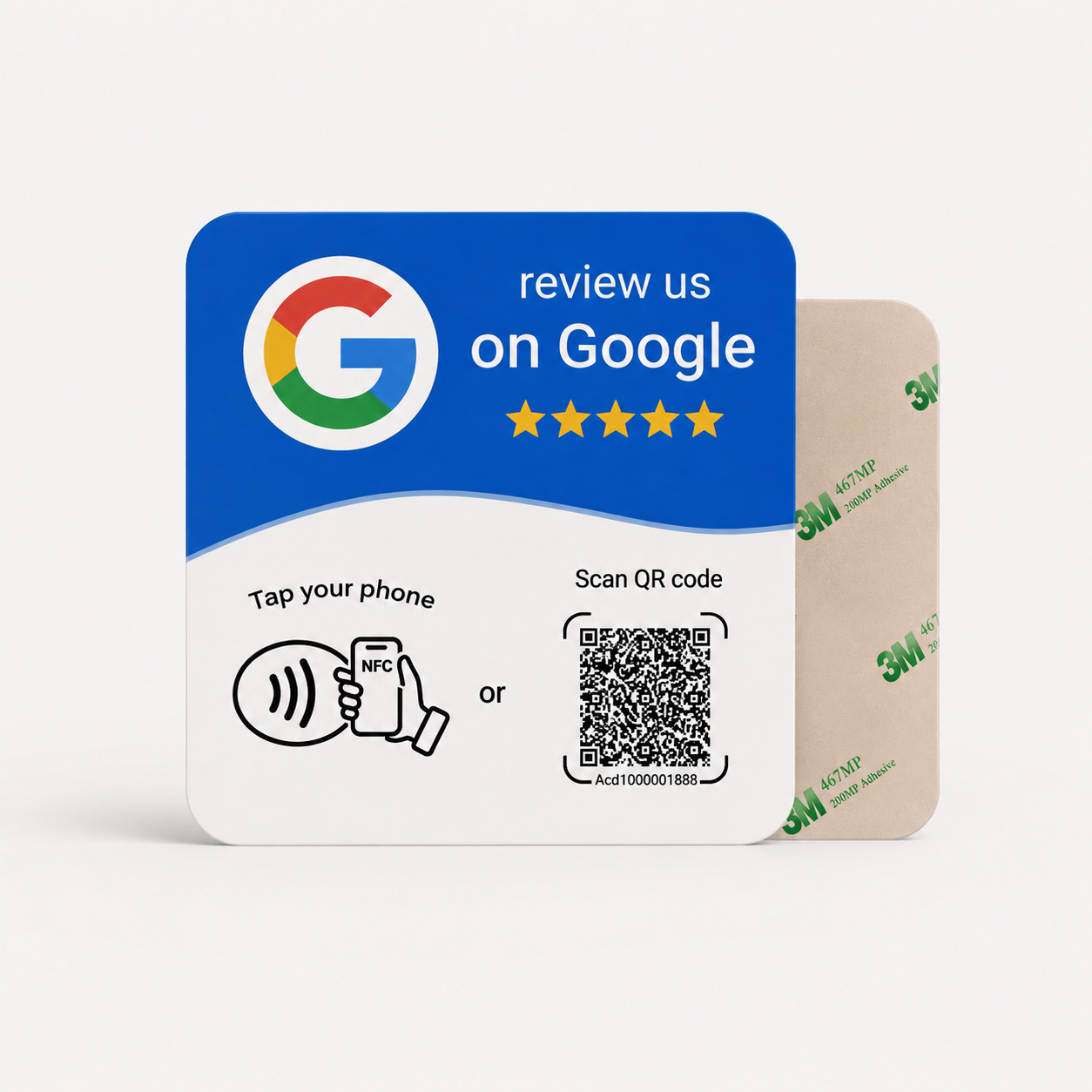 Card NFC + QR — Recensioni Google — 2
