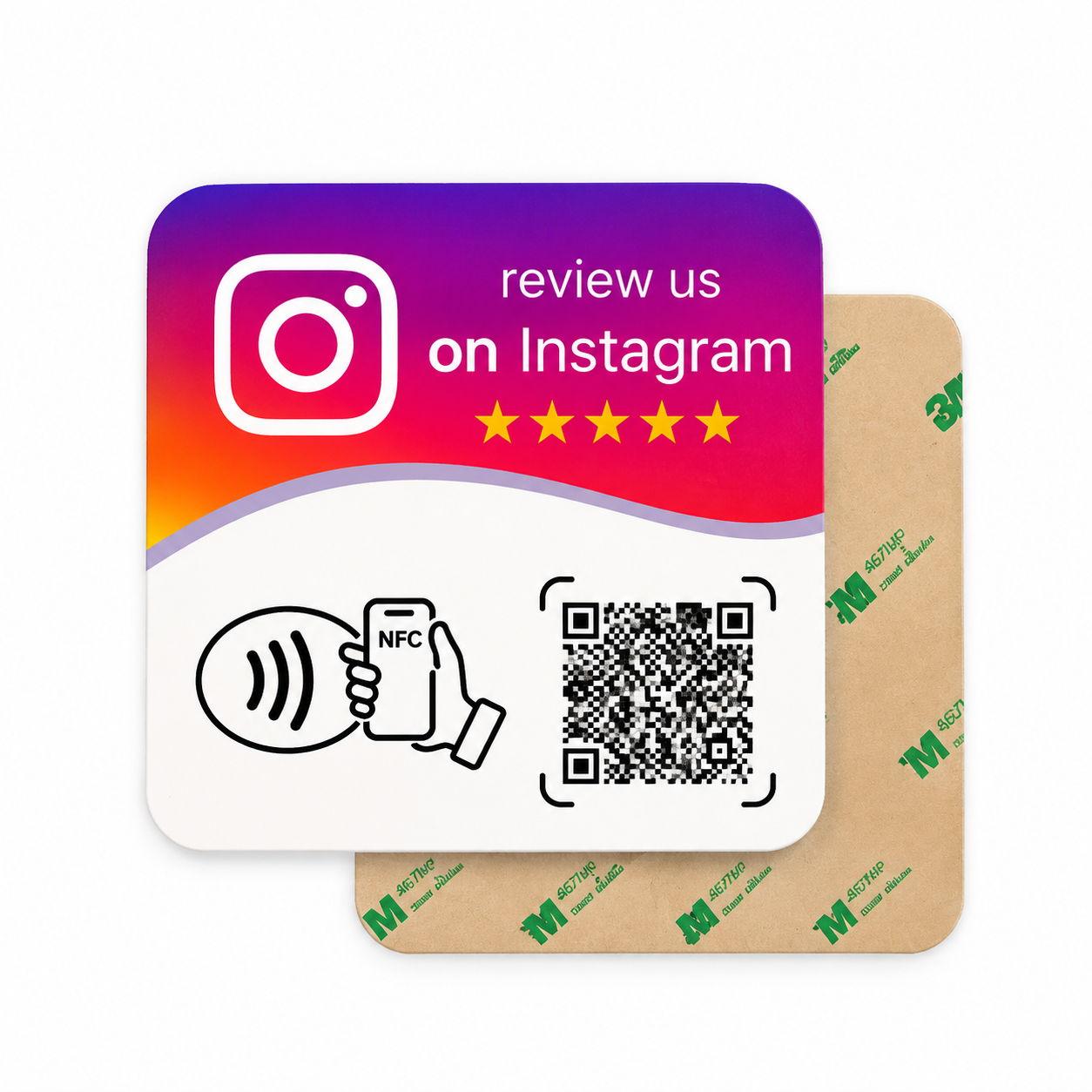 Card NFC + QR — Instagram · Pacco da 3 — 2